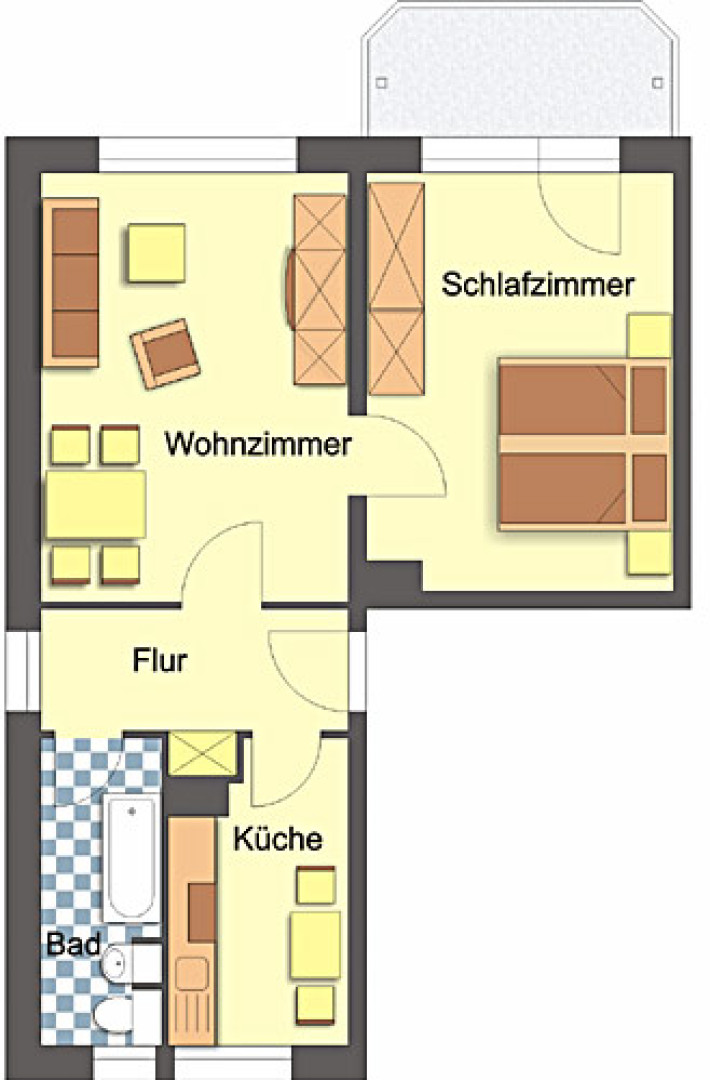 Wohnung, 2 Zimmer (48,81 m²) - Photo 5