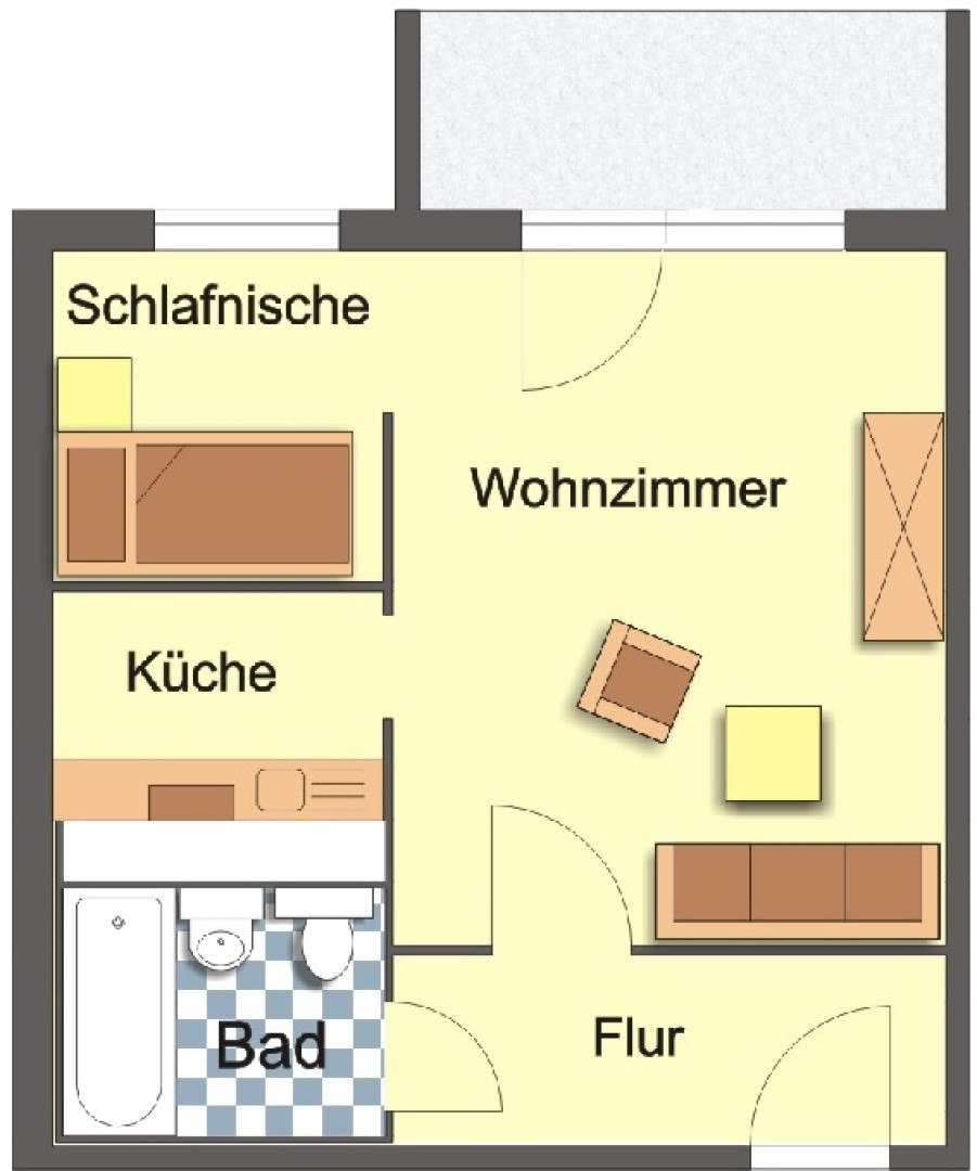 Wohnung, 1 Zimmer (35,38 m²) - Photo 5