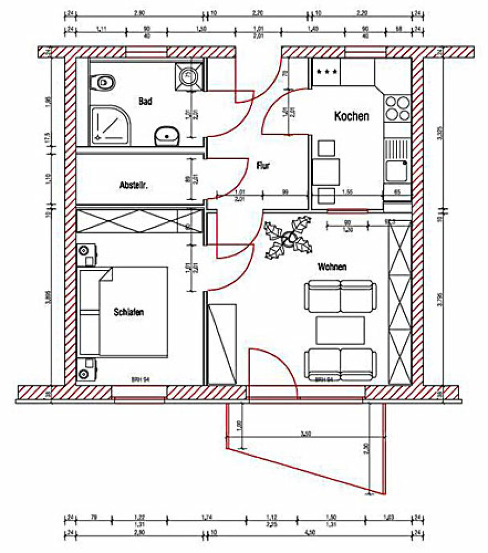 Wohnung, 2 Zimmer (52,3 m²) - Foto 5