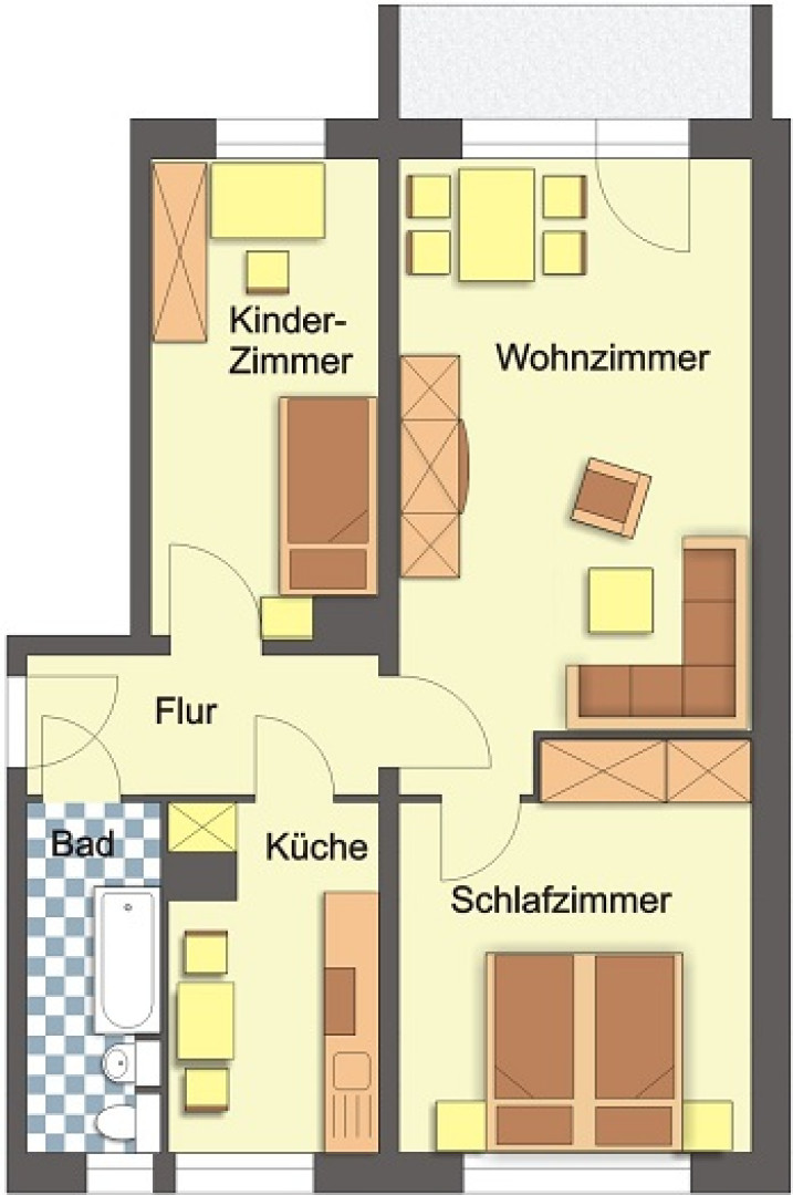 Wohnung, 3 Zimmer (59,5 m²) - Foto 4