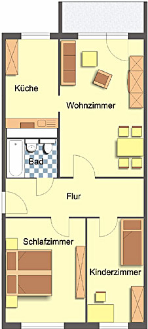 Wohnung, 3 Zimmer (69,07 m²) - Foto 5