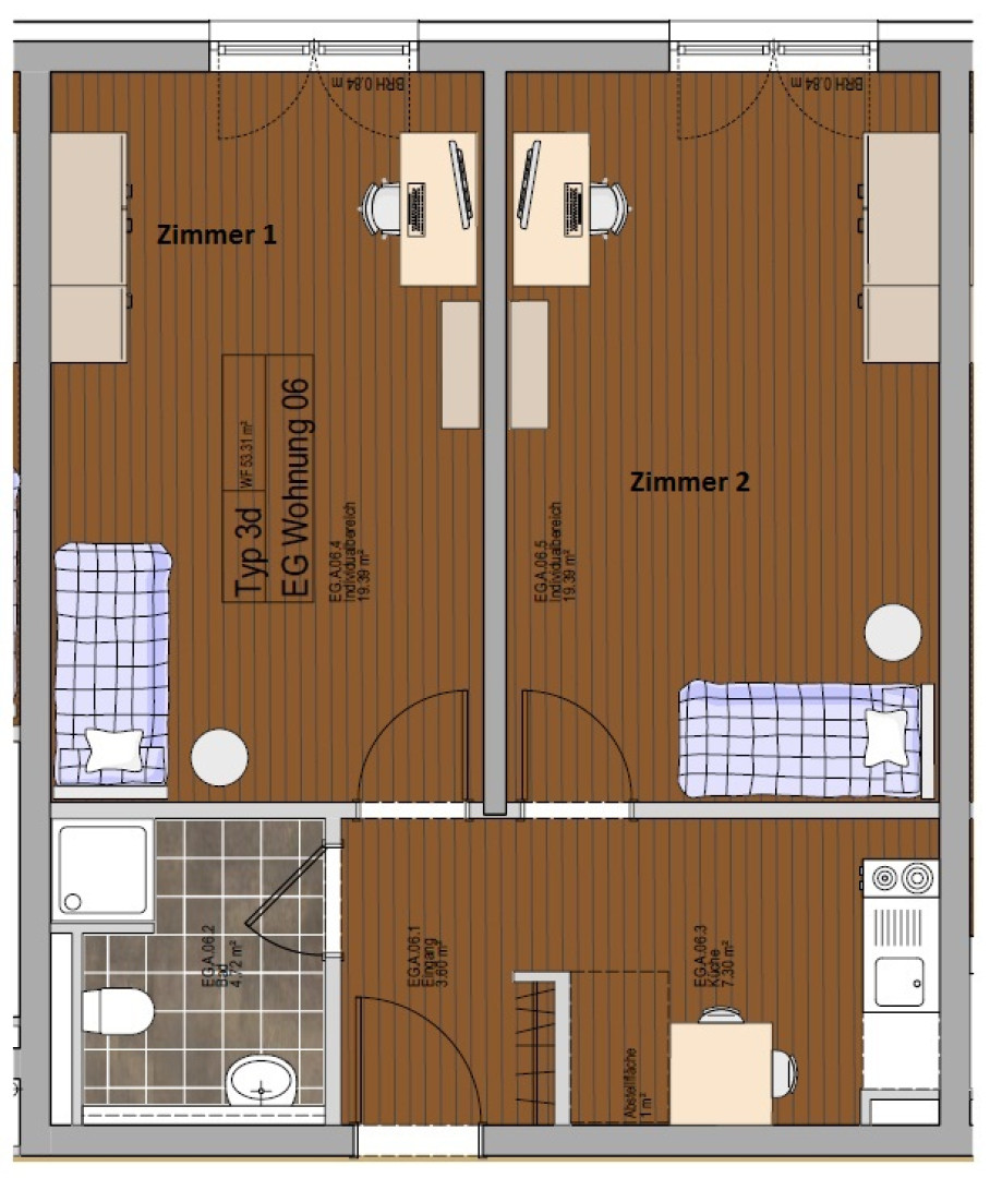 Wohnung, 1 Zimmer (26,78 m²) - Foto 4