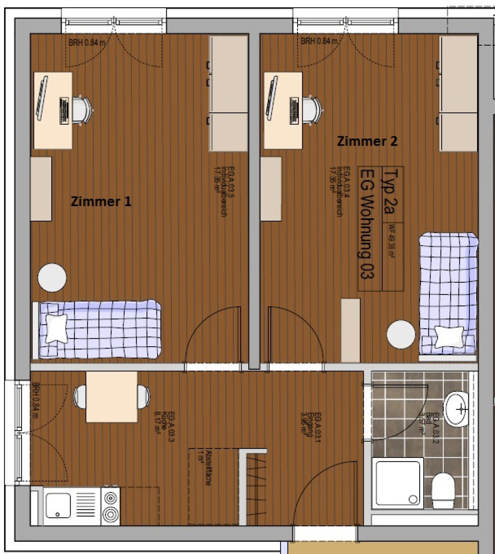 Wohnung, 1 Zimmer (24,89 m²) - Foto 4
