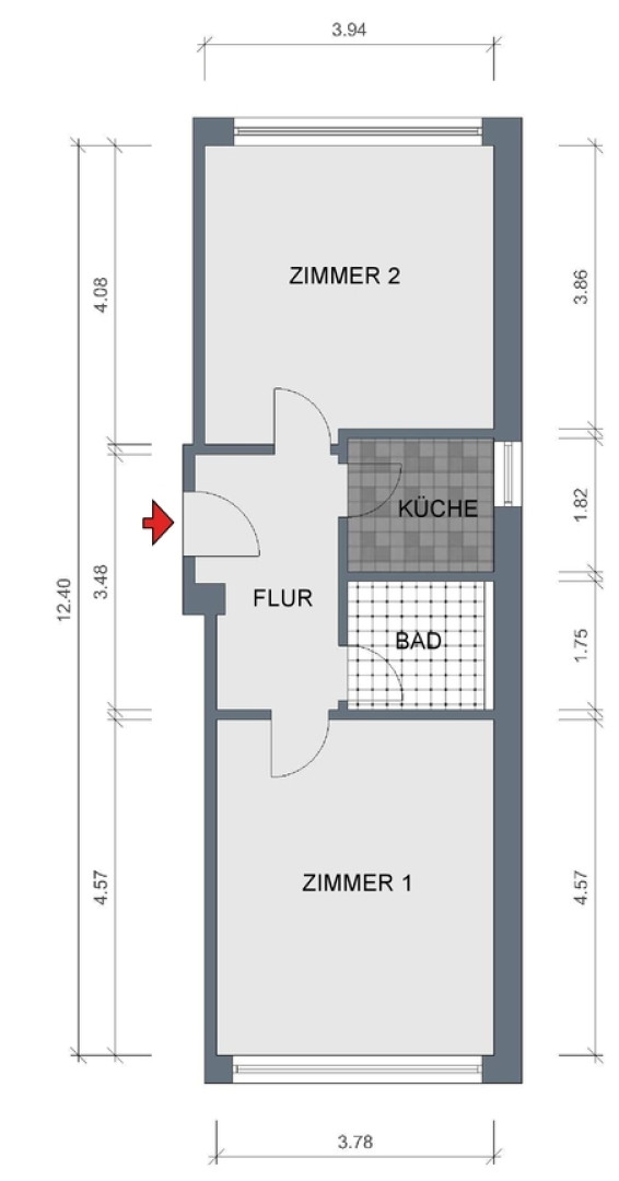 Wohnung, 2 Zimmer (46,41 m²) - Photo 3
