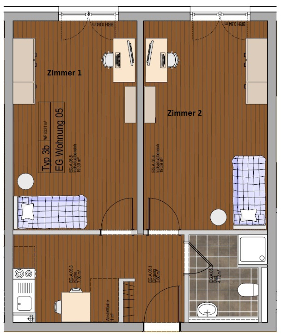 Wohnung, 1 Zimmer (26,78 m²) - Foto 4