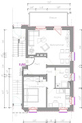 Grundriss Wohnung, 2 Zimmer (59,3 m²), Herweghstraße  11, Gera