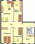 Grundriss Wohnung, 4 Zimmer (87,02 m²), Ziegelberg 17, Gera