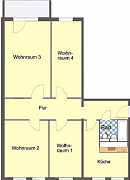 Grundriss Wohnung, 1 Zimmer (22,42 m²), Ziegelberg 15, Gera