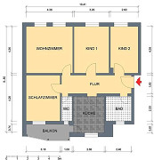 Grundriss Wohnung, 4 Zimmer (94,95 m²), Heinrich-Zille-Straße 2, Gera
