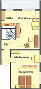 Grundriss Wohnung, 3 Zimmer (64,22 m²), Kastanienstraße 13, Gera