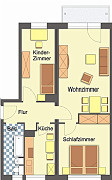 Grundriss Wohnung, 3 Zimmer (59,36 m²), Dr.-Th.-Neubauer-Str. 57, Gera