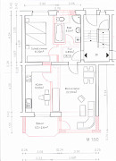 Grundriss Wohnung, 2 Zimmer (56,73 m²), Herderstraße 38, Gera