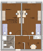 Grundriss Wohnung, 1 Zimmer (26,78 m²), Camburger Straße 95, Jena