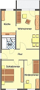 Grundriss Wohnung, 3 Zimmer (69,93 m²), Pößnecker Straße 24, Gera