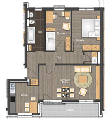 Grundriss Wohnung, 3 Zimmer (82,5 m²), Heinrich-Schütz-Weg 3, Jena