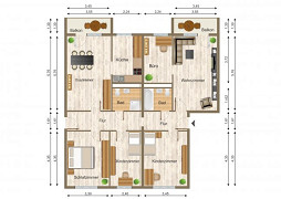 Grundriss Wohnung, 6 Zimmer (124,27 m²), Kretschmerstraße 32, Gera
