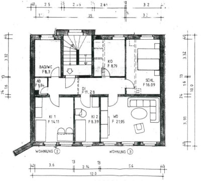 Grundriss - Tolle Familienwohnung!, Fuchsklamm  18, Gera