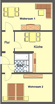 Grundriss - Wohnung, 1 Zimmer (32,97 m²), Ziegelberg 13, Gera