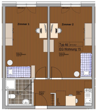 Grundriss - Studenten, Camburger Straße 95, Jena