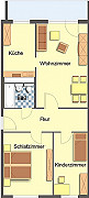 Grundriss Wohnung, 3 Zimmer (71,67 m²), Pößnecker Straße 13, Gera
