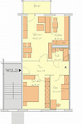 Grundriss Wohnung, 3 Zimmer (68,5 m²), Rudelsburgstraße 38, Gera