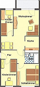 Grundriss Wohnung, 4 Zimmer (69,02 m²), Eichenstraße 14, Gera