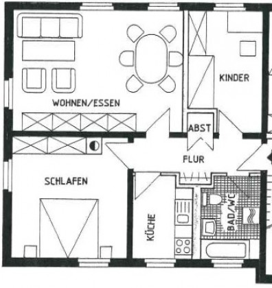 Grundriss Wohnung, 3 Zimmer (70,56 m²), Untermhäuser Straße 60a, Gera