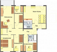 Grundriss Wohnung, 5 Zimmer (121,37 m²), Kahlaer Straße 1, Gera
